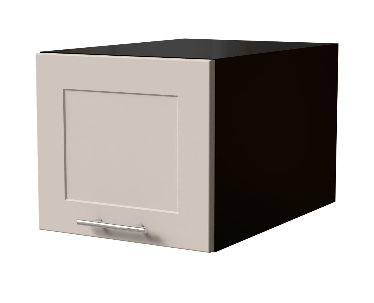 KÜCHENAUFSATZSCHRANK Oslo W6B/40 Schwarz Matt / Kaschmir Matt 40 / 59 / 36cm - Kaschmir/Schwarz, Holz/Holzwerkstoff (40/36/59cm) - Feldmann-Wohnen