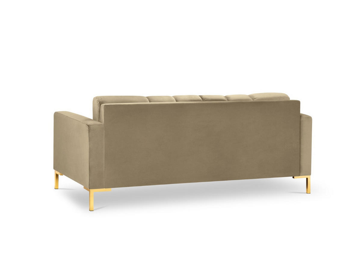 SOFA Mamaia aus Samt beige 2 Sitzplätze - Beige, Textil (92/75/152cm) - Micadoni
