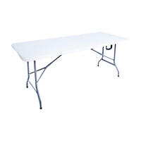 KLAPPTISCH Weiß 74/180/74 cm - Weiß, Kunststoff (180/74/74cm) - Mobili Rebecca