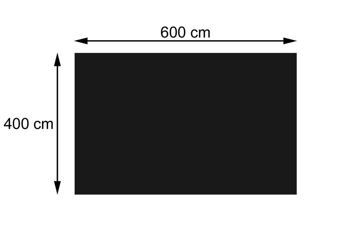 POOL-ABDECKUNG Schwarz - Schwarz, Kunststoff (600/400cm) - MCW