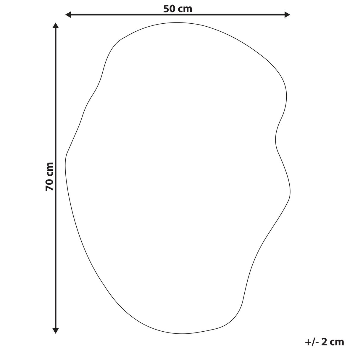 WANDSPIEGEL silber 50/70 cm Falaise - Silberfarben, Glas (50/70/2cm) - Beliani