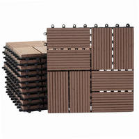 WPC BODENFLIESE 11x 30x30cm Premium Coffee Vierecke - Braun, Kunststoff (30/30/2cm) - BERLINLODGE