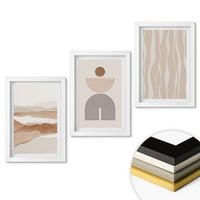 WANDBILDER 3er-Set - 20x30 cm Weißer Rahmen - Abstrakte Landschafts- und Naturgeometrie - Weiß, Kunststoff (20/30cm) - ArtPrintCave