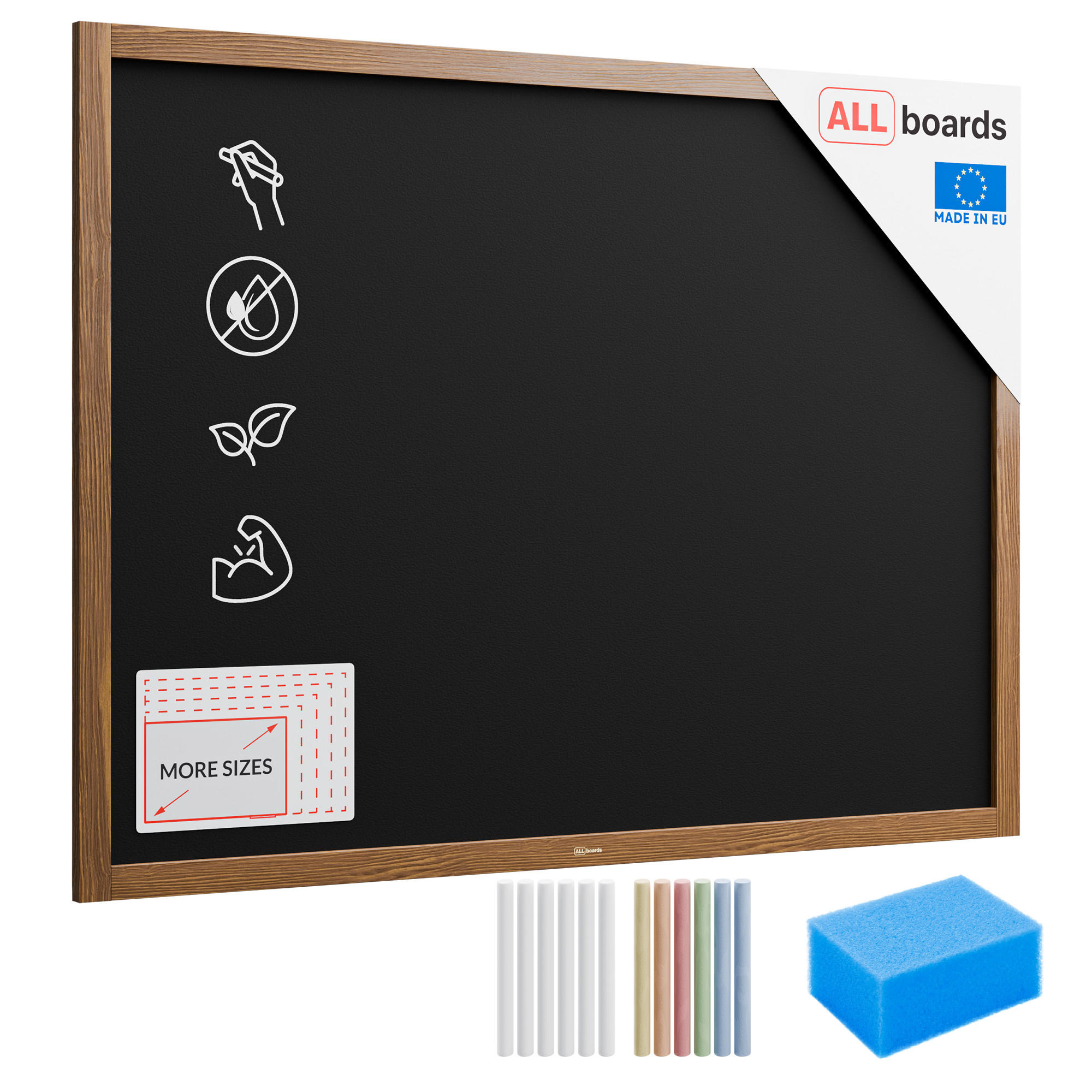 ALLboards Kreidetafel Braun 120x90x2 cm