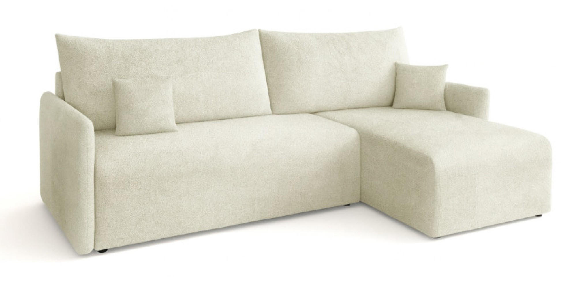 ECKSOFA Beige VALIA Mit Schlaffunktion Und Bettkasten - Beige, Textil (212/145cm) - Sepro Meble