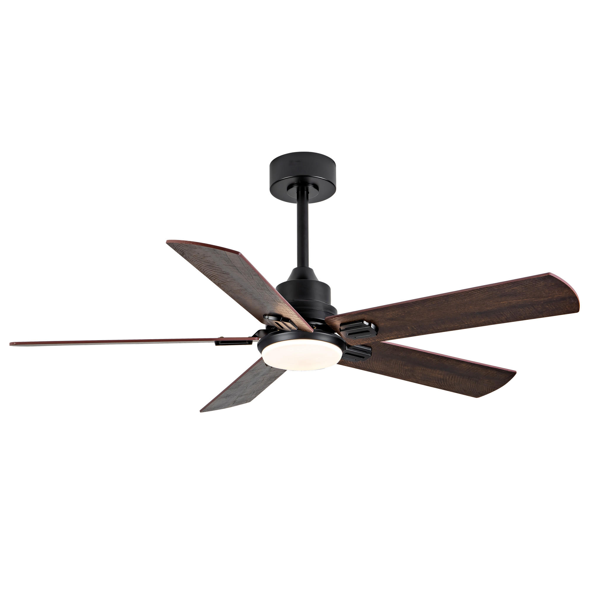 DECKENVENTILATOR DE-16258 52 Zoll mit Fernbedienung & 3 Farben Schwarz - Walnussfarben, Holz/Metall (132/132/45cm) - ComfortXL