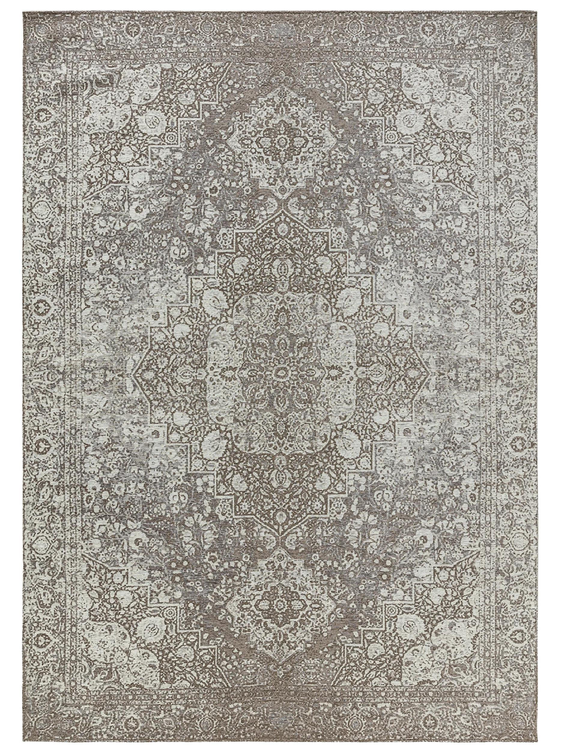 benuta Flachgewebeteppich Grau 80x165 cm