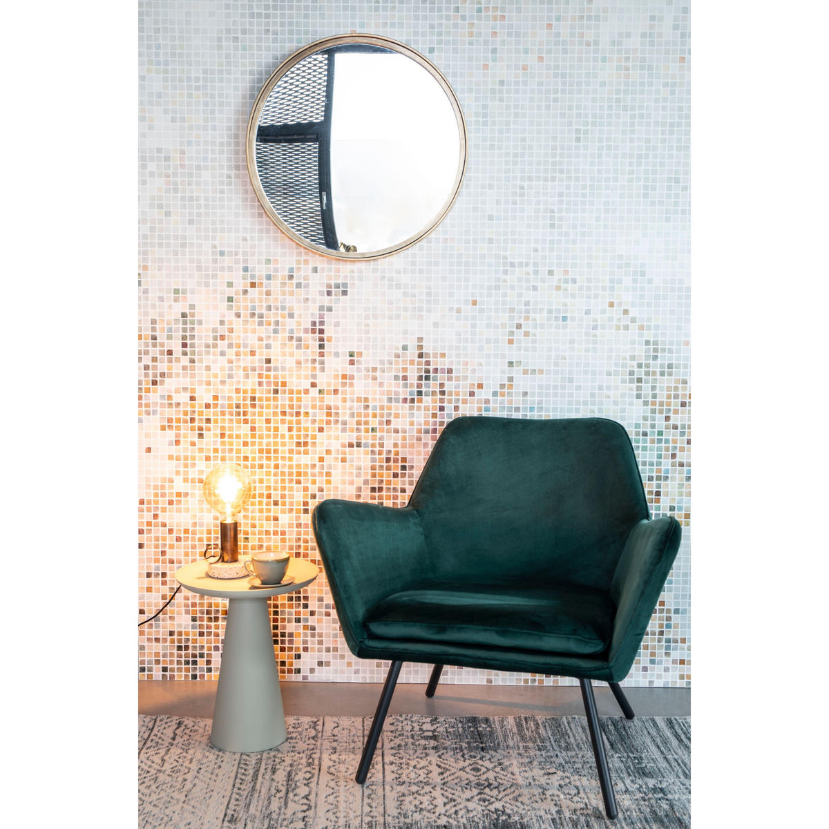 WANDSPIEGEL Matz Spiegel/ Oval 60x60 cm Gold - Bronzefarben, Metall (60/60/2.7cm) - Housecraft Living