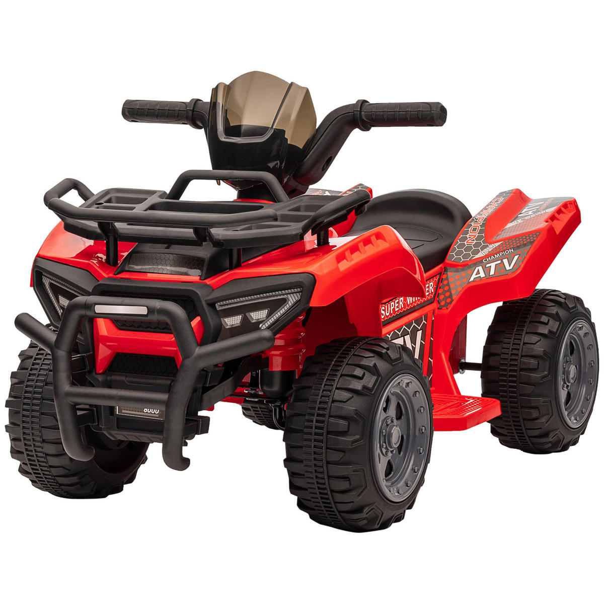 KINDERQUAD DE-06100 6V mit Musik und Vorwärtsfunktion Rot - Rot, Kunststoff/Metall (70/42/45cm) - ComfortXL