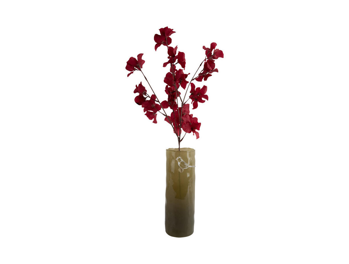 VASE Bird On Branch 9/9/27 cm - Grün, Glas (9.5/27cm) - Present Time