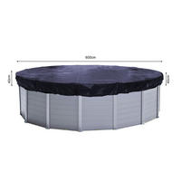 POOLABDECKUNG Rund Planenmaß Ø 680 cm für Pool 550-600 cm Solar Schwarz - Schwarz, Kunststoff (680/680cm) - QUICK STAR