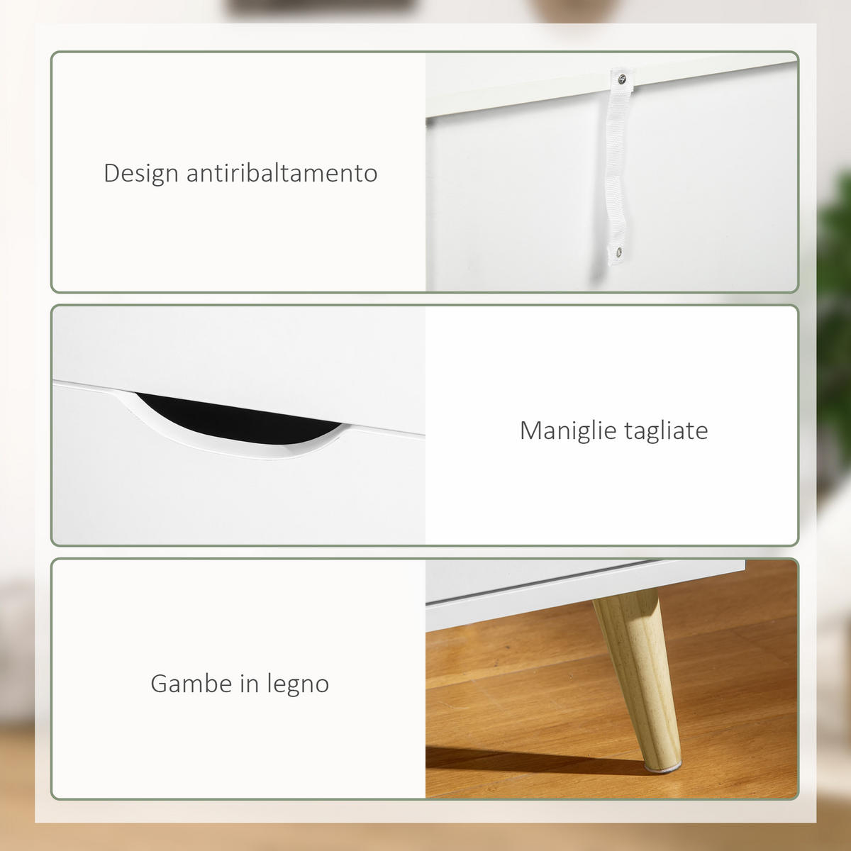 NACHTTISCH Weiß 1 Stück - Weiß, Kunststoff (120/76/40cm) - GiPP
