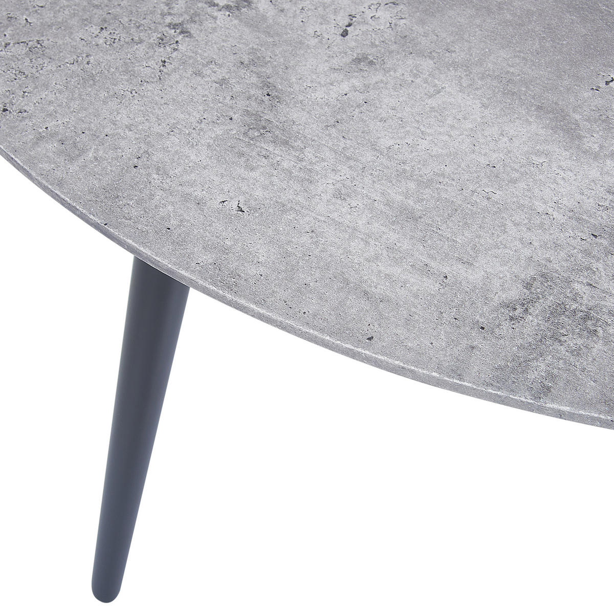 COUCHTISCH Betoneffekt/schwarz 79 cm Effie - Grau, Holzwerkstoff (79/61/40cm) - Beliani