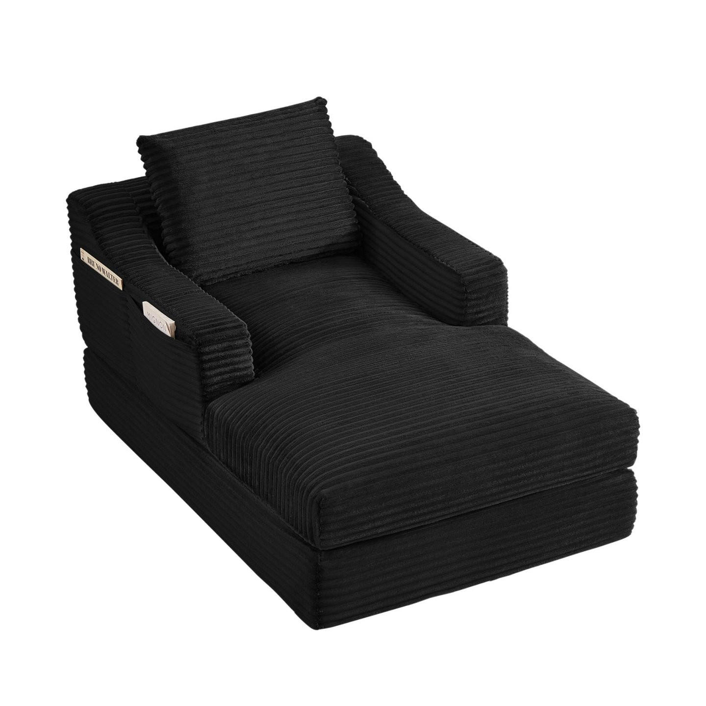 Wishdor Sofa Schwarz 100x68x162 cm
