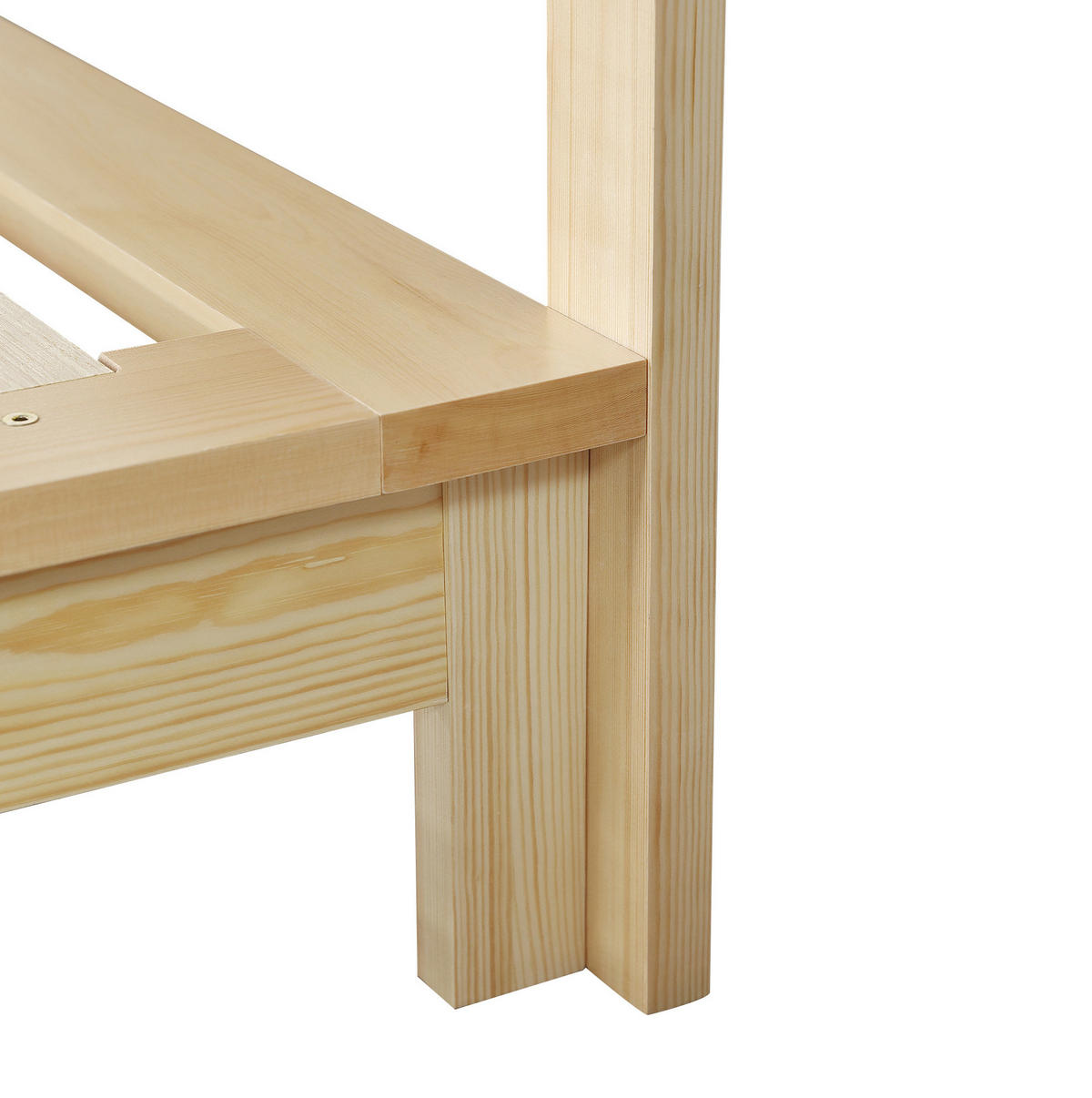POLSTERBETT 90/200 cm Natur aus Holz und Stoff mit gepolsterter Rückenlehne - Naturfarben, Textil (90/200cm) - OKMYHOME