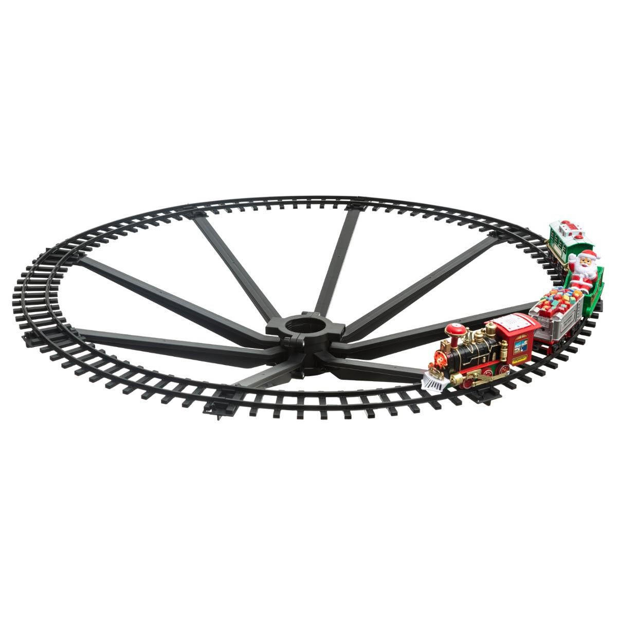 EISENBAHN unter dem Weihnachtsbaum mit Schienen 87,7/87,7/16 cm - Multicolor, Kunststoff (87.7/16/87.7cm) - Fééric Lights and Christmas
