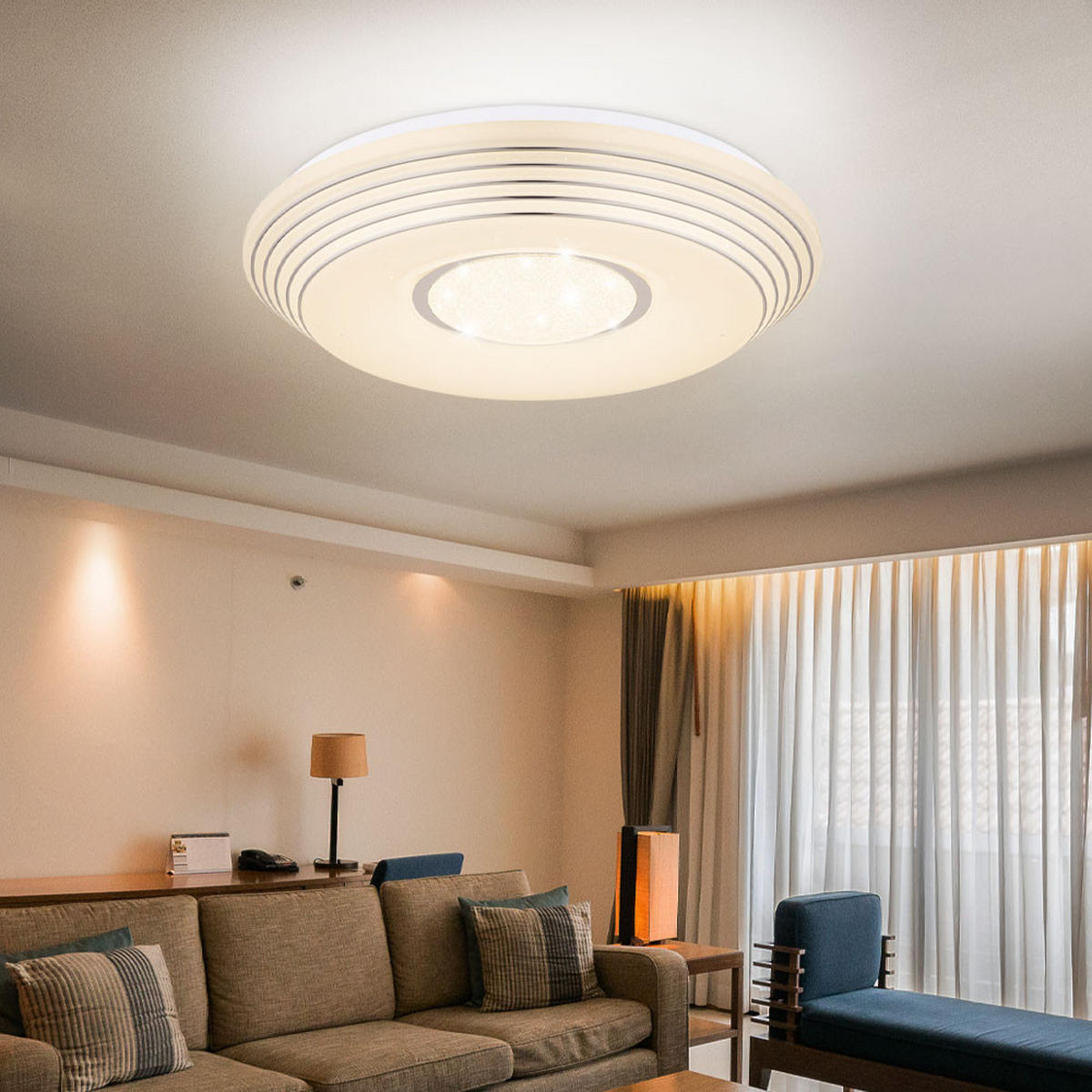 LED DECKENLEUCHTE PILLO Weiß Metall Acryl - Weiß, Metall (50/50/8.5cm)