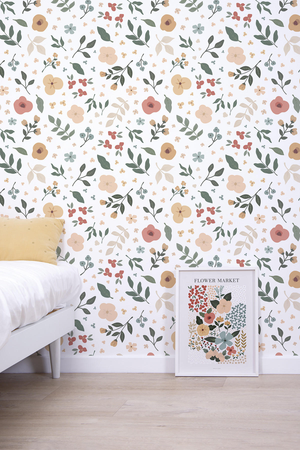 VLIESTAPETE Bloem, Blüten und Blätter 50 cm x 10 m, Mehrfarbig - Multicolor, Papier (50/1000cm) - Lilipinso