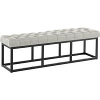 SITZBANK 150/38 cm Stoff Grau - Schwarz/Grau, Textil/Metall (150/46/38cm) - CLP