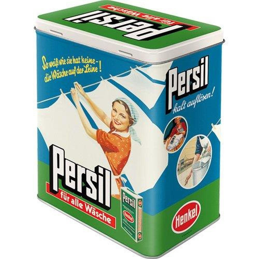VORRATSDOSE L Persil Wäsche auf der Leine - Multicolor, Metall (14/20/10cm) - Nostalgic-Art