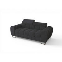 SOFA 2-sitzer Bastien In Stoff Terra - Anthrazit, Holzwerkstoff/Textil (195/95/97cm) - Fun Möbel