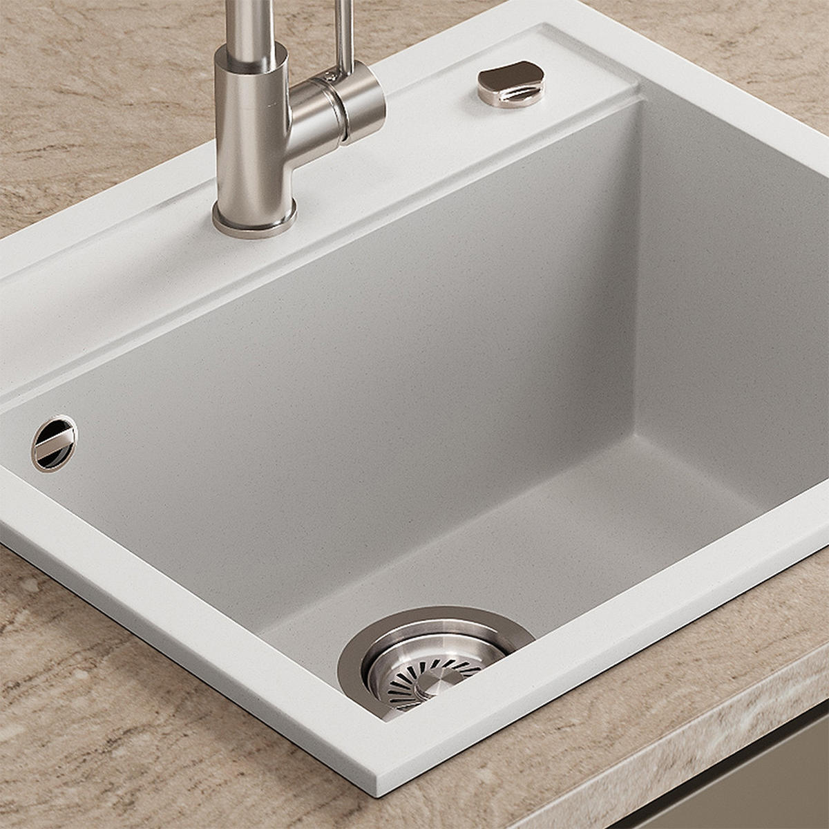 UMYVADLO Paris Bílá 57 x 51 cm - bílá, keramika (57/20/51cm) - Bergstroem