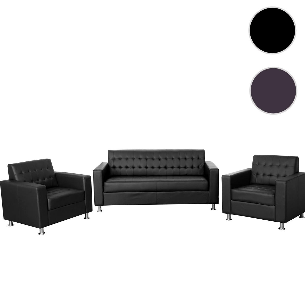 SOFAGARNITUR Schwarz - Schwarz, Textil (89/82/75cm) - MCW