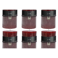 DUFTKERZE ZART - Rot - XL - 95 Std. - 6er set - Dunkelrot, Paraffin (10/15cm) - J-Line