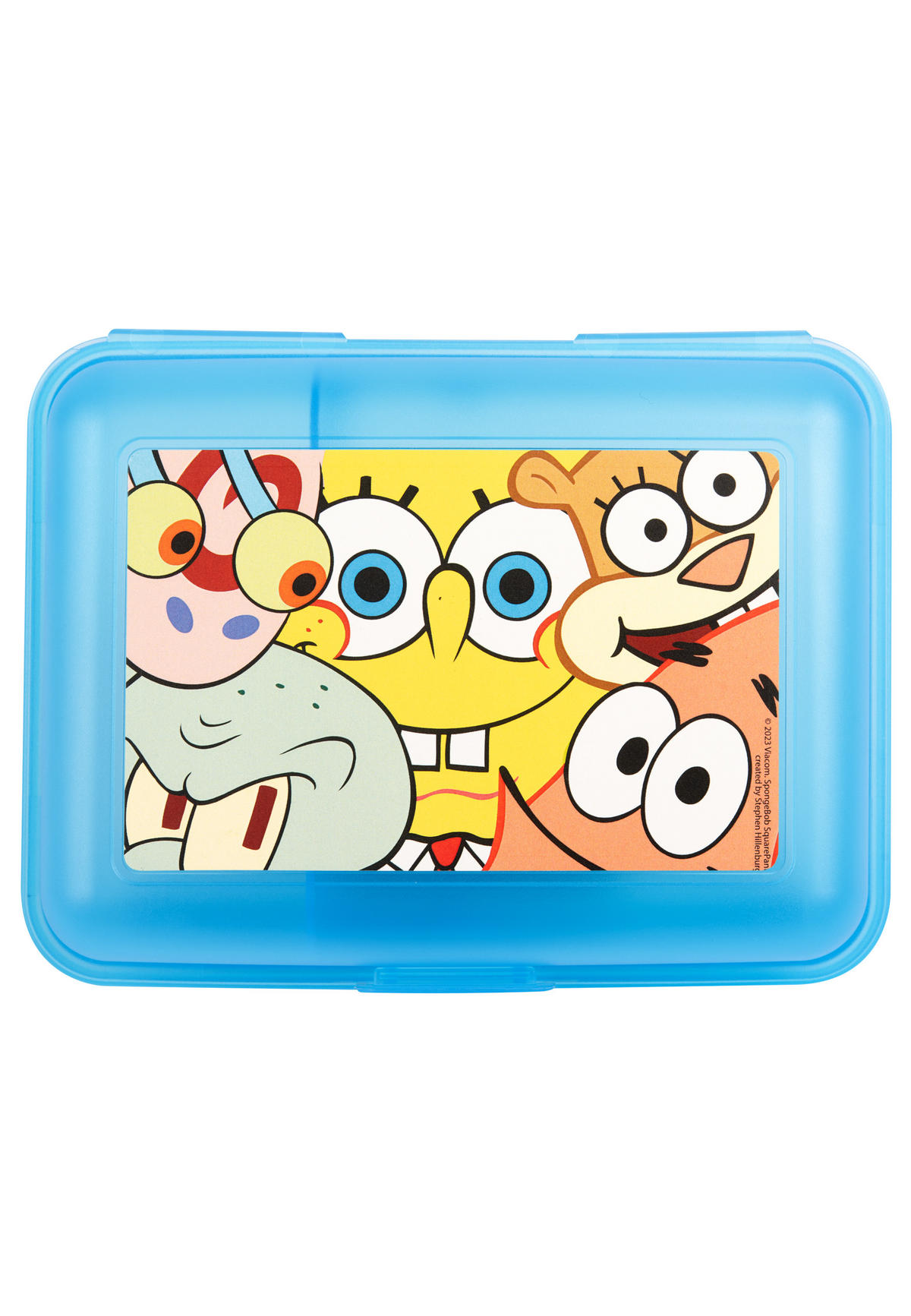 BROTDOSE Spongebob Schwammkopf Allover Türkis 17,5 x 12,8 x 6,9 cm - Türkis, Kunststoff (17.5/6.9/12.8cm)