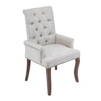 ARMLEHNSTUHL DE-36357 mit Chenille-Bezug Beige - Beige, Holz (57/100.5/69cm) - ComfortXL