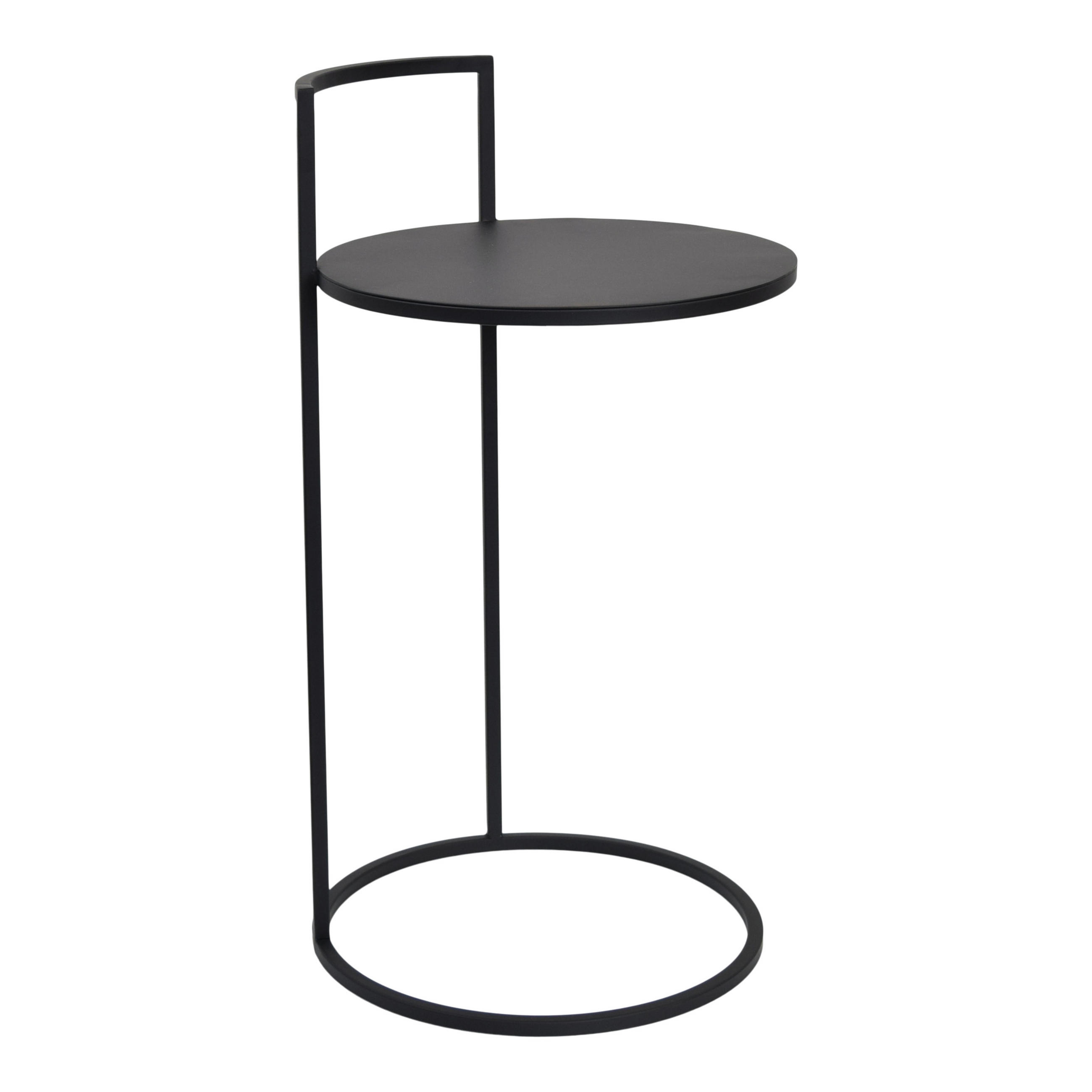 BEISTELLTISCH Jimmy Schwarz - Schwarz, Metall (35/35/66cm) - LOFT42