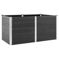 HOCHBEET 200/100/91 cm, aus WPC und Stahl, Grau - Grau, Holz (100/91/200cm) - vidaXL