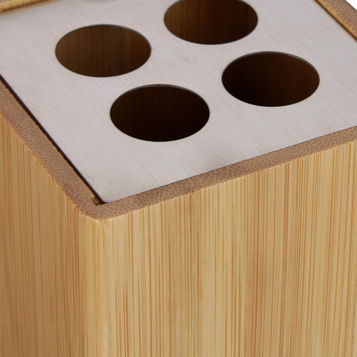 BADACCESSOIRES - Hellbraun, Holz/Metall (25/18/9.5cm) - Relaxdays