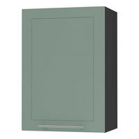 KÜCHENHÄNGESCHRANK Kvantum W2/50 Mint Matt / Schwarz Matt 50 / 32,5 / 72cm - Schwarz/Mintgrün, Holz/Holzwerkstoff (50/72/32.5cm) - Feldmann-Wohnen