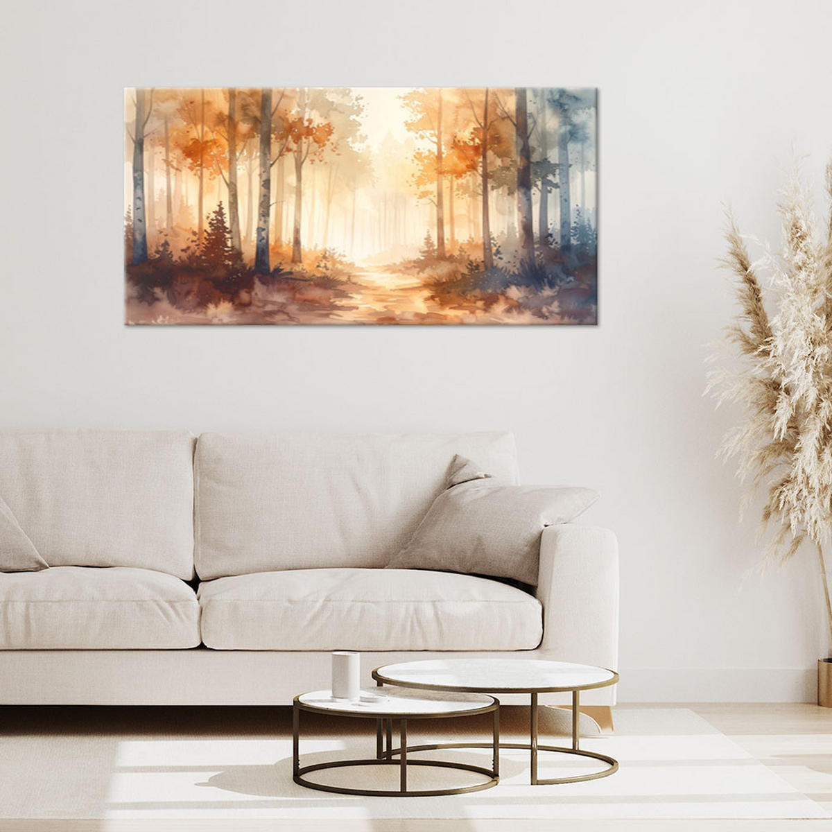 LEINWANDBILD Natur und Botanik 120x60cm - Orange, Textil (120/60cm) - Feeby