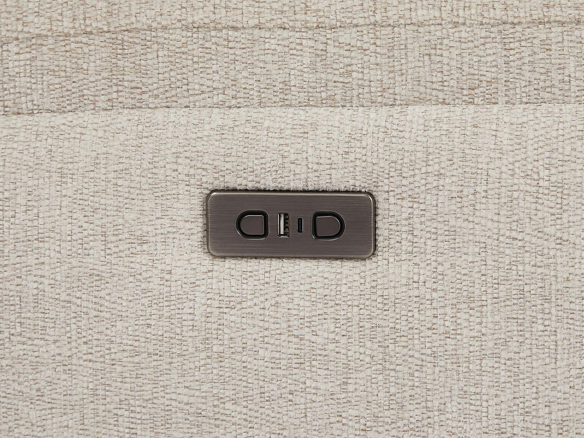 RELAXSESSEL elektrisch - melierter Stoff - Beige - KELUNO - Beige, Textil (98/104/110cm) - Vente-Unique