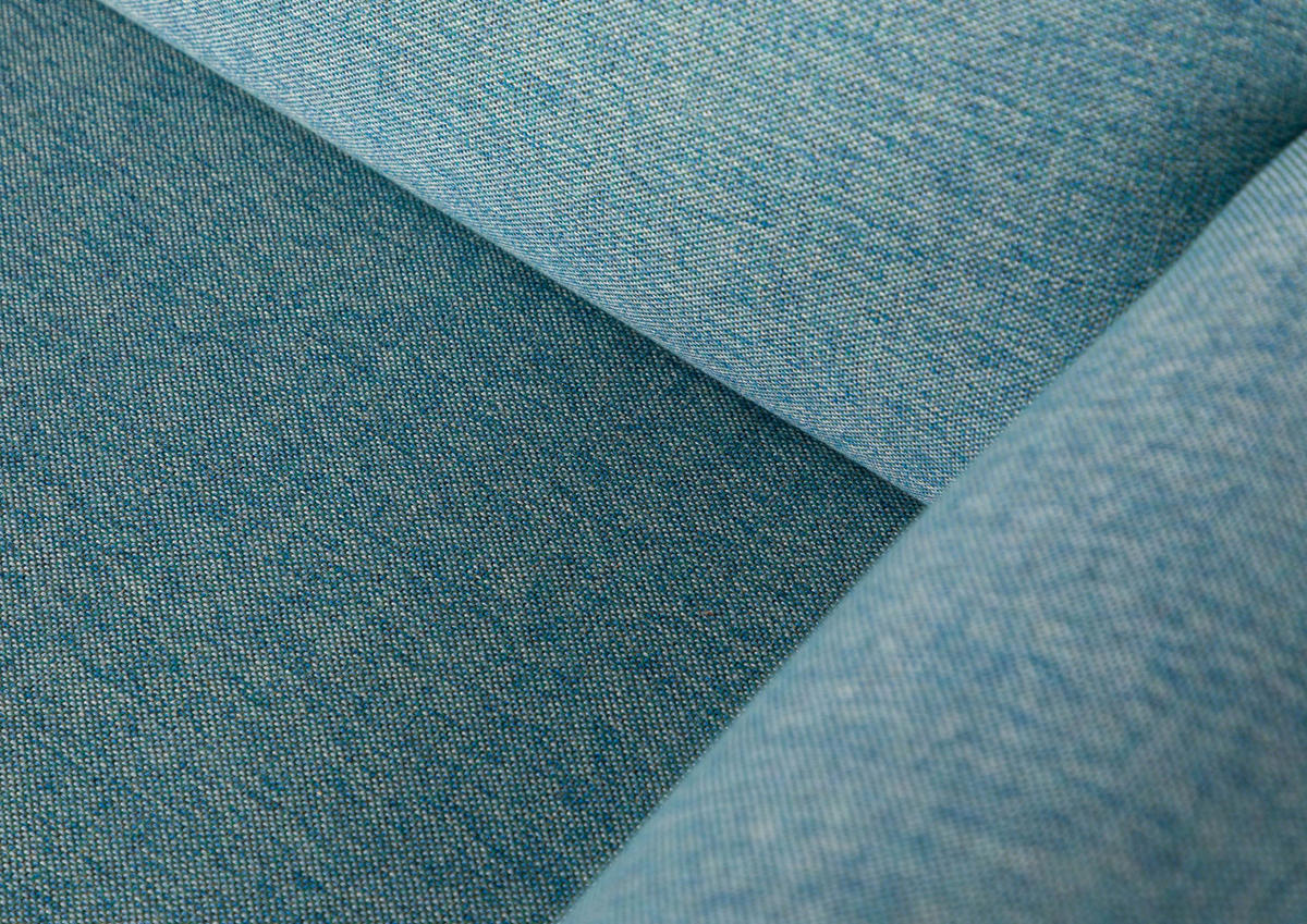 KÜCHENSOFA Webstoff 188x78x97 blau EDINBURGH - Blau, Kunststoff (188/97/78cm) - Massivmoebel24