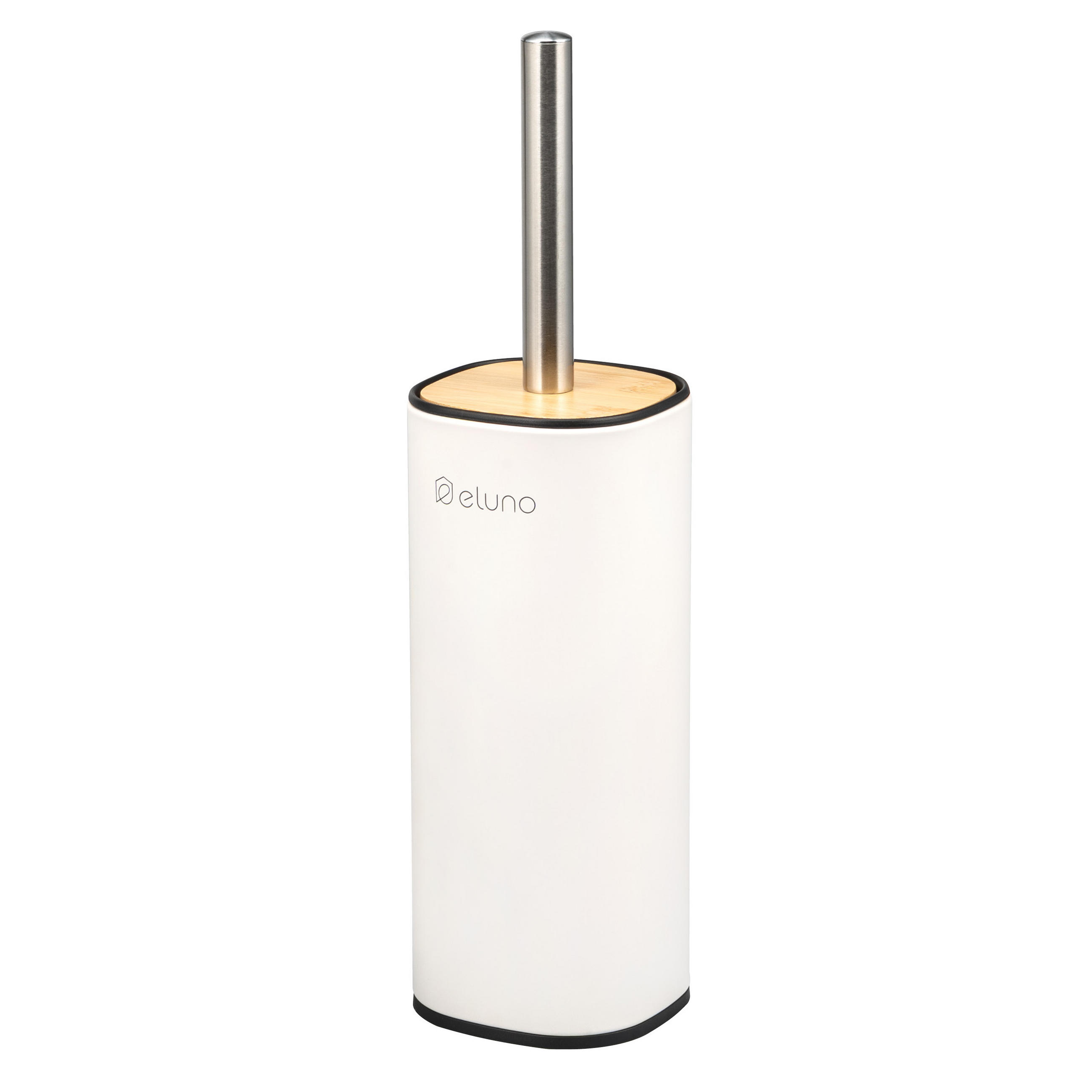 WC-GARNITUR FRAMURA, weiß, Metall - Weiß, Metall (9.5/37.5/9.5cm) - eluno