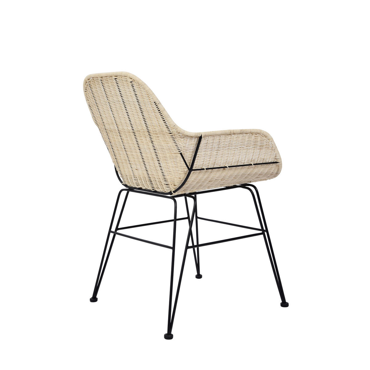 STUHL 2er-Set Rattan Braun - Braun, Holz (59/86/61cm) - Nordlys