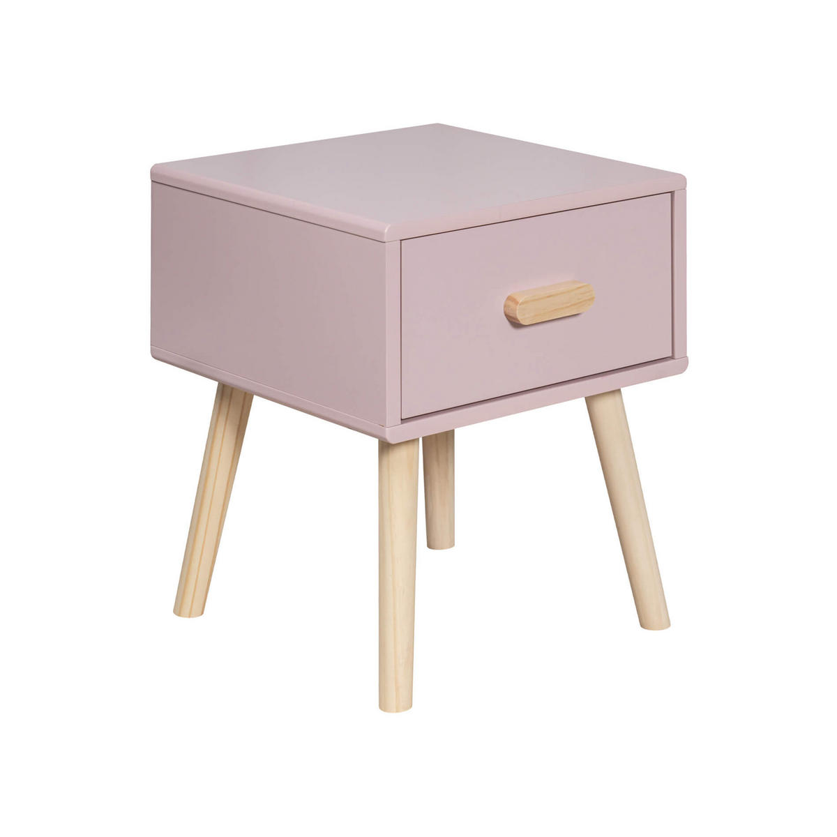 NACHTTISCH Rosa 35/35/44 cm - Pink, Holzwerkstoff (35/44/35cm) - Mobili Rebecca