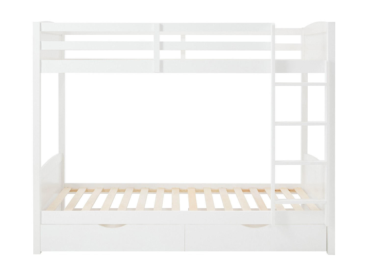 ETAGENBETT - 2 Personen - holz - weiß Limodara - Weiß, Holz (90/200cm) - Vente-Unique