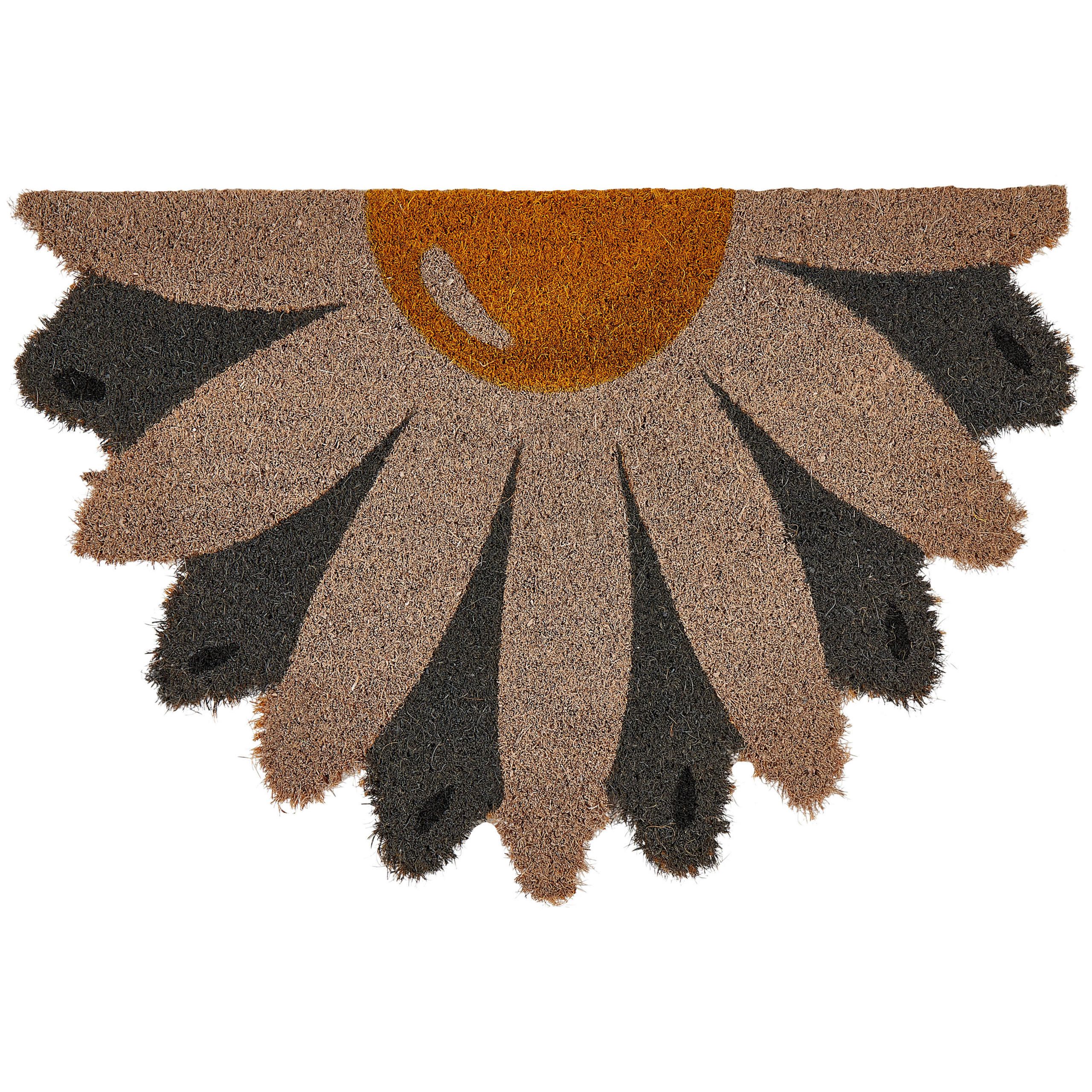 FUSSMATTE Bunt 40/60 cm Blume Kokosfasern Hotaka - Multicolor, Textil (40/60cm) - Beliani