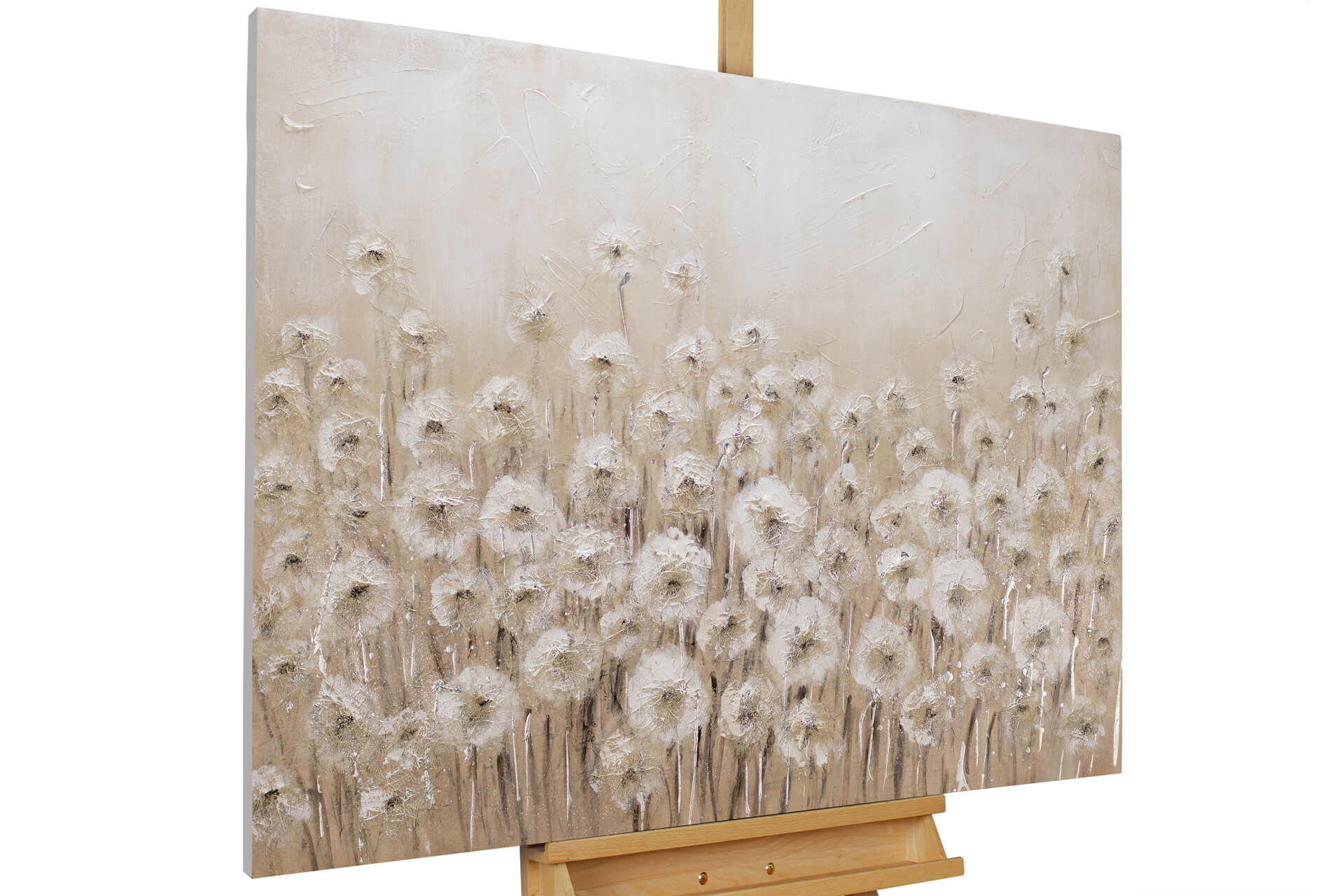 ACRYLBILD HANDGEMALT 100/75 cm - Beige, Holz/Textil (100/75cm) - KUNSTLOFT
