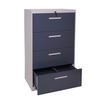 HÄNGEREGISTERSCHRANK Hellgrau - Hellgrau, Metall (76/132/46cm) - MCW