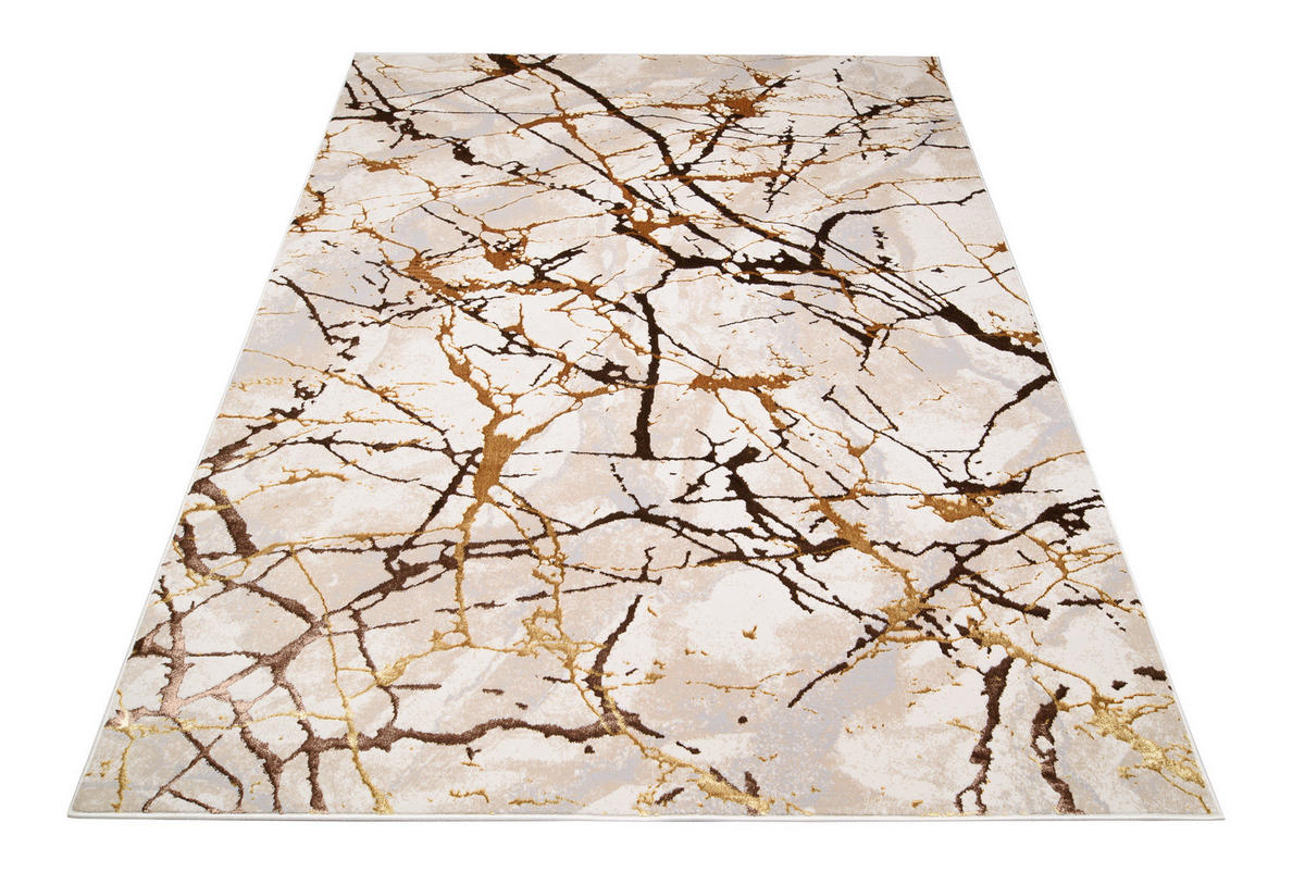 TEPPICH GOLDEN Creme 80/150 cm - Creme, Kunststoff (80/150cm) - Tapiso