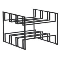 WEINREGAL Eisen Modern Stil für 6 Flaschen stehend - Schwarz, Metall (29/21/25cm) - KADIMA DESIGN