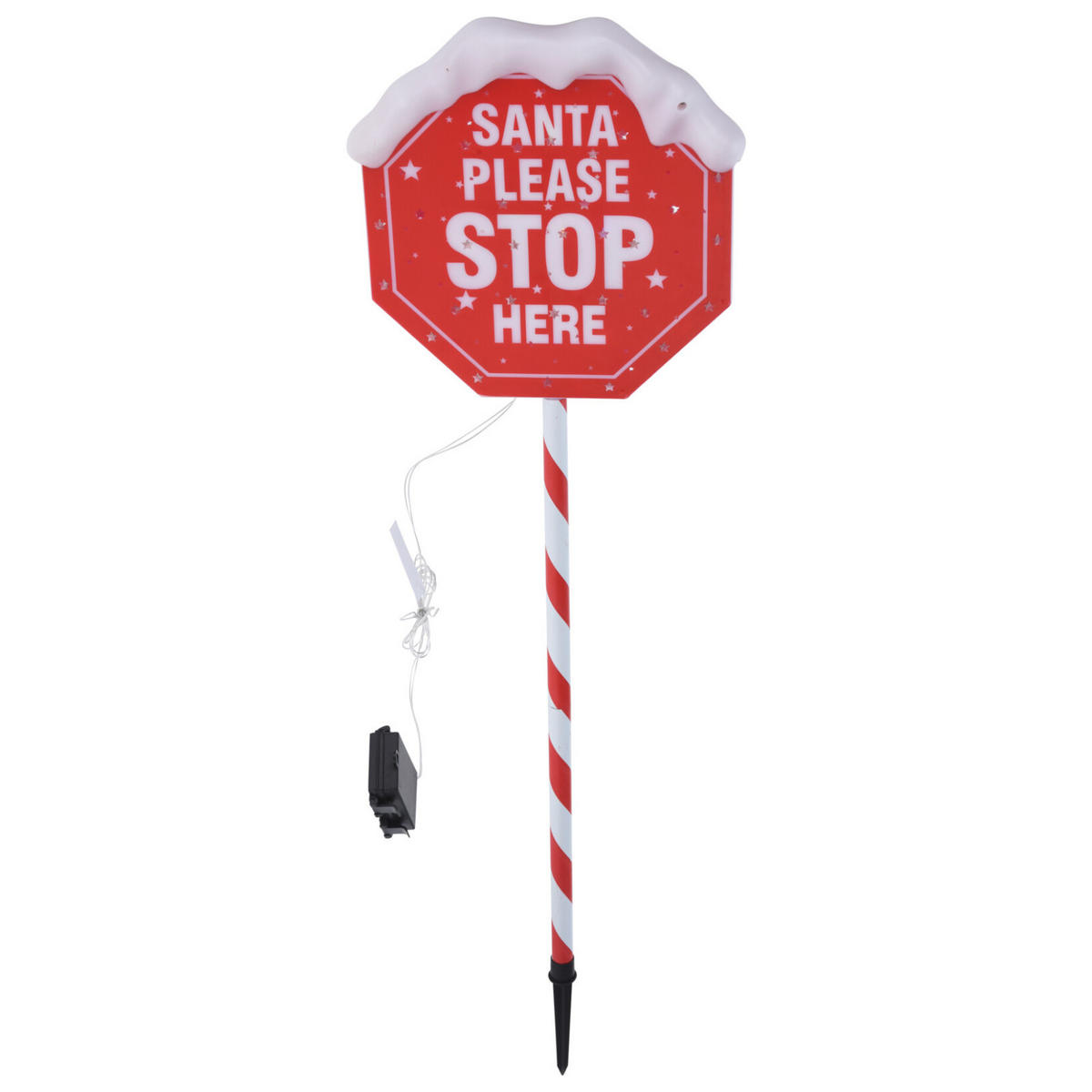 WEIHNACHTSMANN Schild mit Beleuchtung 105 cm - Rot, Kunststoff (30/105/30cm) - Home Styling Collection