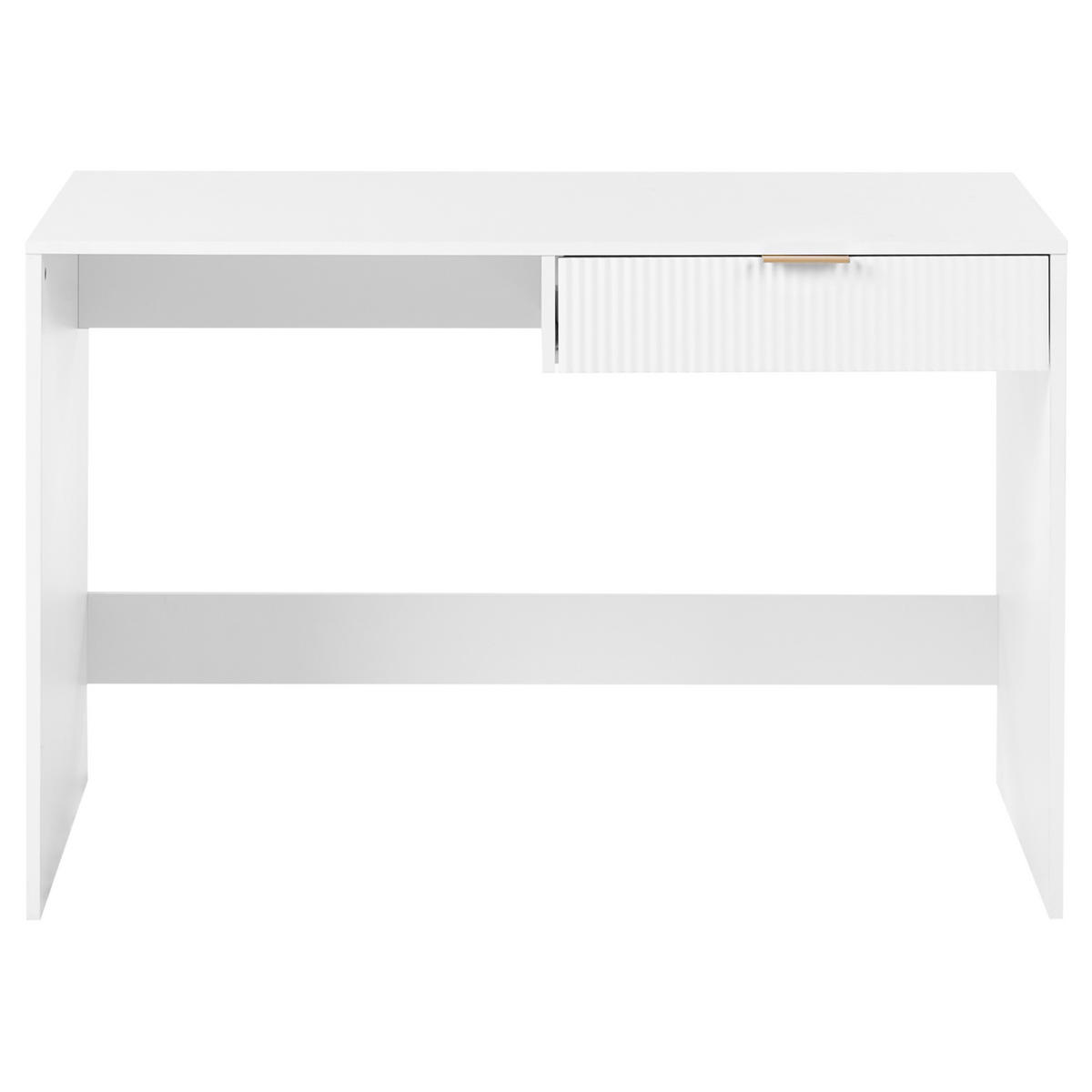 PSACÍ STŮL Bílý 120/60 cm Lutetia - bílá, kompozitní dřevo (60/120/78cm) - Beliani