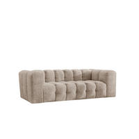 SOFA 3-Sitzer, Komfort, BALOO, Stoff Schenille & Bouclé, Beige - Beige, Holz (222/75/106cm) - Kaiser Möbel
