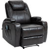 SESSEL Lederlook braun - Schwarz/Braun, Leder/Textil (83/105/94cm) - CLP